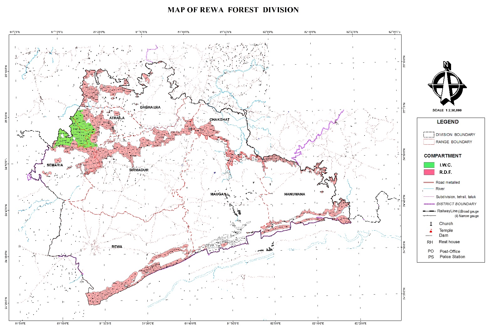 Rewa Forest Division Map